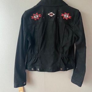 NWT South Western Black Denim zip up jacket